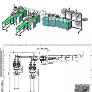 自動口罩機(jī)_一托二口罩機(jī)整套3d2d圖紙外購件清單bom電路圖plc程序